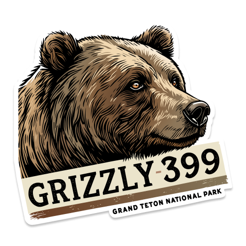 Honoring Grizzly 399: Queen of the Tetons Sticker