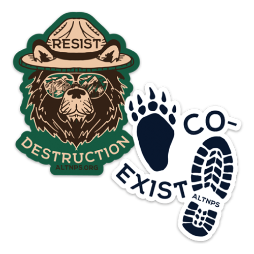Resisiting Sticker Co-Exist & Resist Destruction Bumper Sticker Pack – OurParks