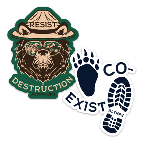 Co-Exist & Resist Destruction Bumper Sticker Pack